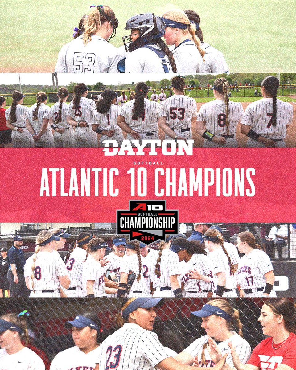 𝐀𝐭𝐥𝐚𝐧𝐭𝐢𝐜 𝟏𝟎 𝐂𝐡𝐚𝐦𝐩𝐢𝐨𝐧𝐬 ✈️🥎 For the first time in program history, we are A-10 TOURNAMENT CHAMPIONS 🏆 #GoFlyers // @DaytonFlyers