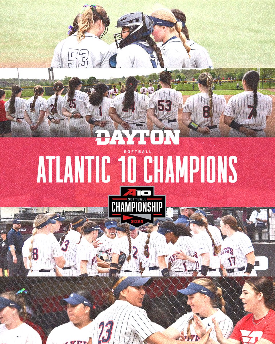 𝐀𝐭𝐥𝐚𝐧𝐭𝐢𝐜 𝟏𝟎 𝐂𝐡𝐚𝐦𝐩𝐢𝐨𝐧𝐬 ✈️🥎
For the first time in program history, we are A-10 TOURNAMENT CHAMPIONS 🏆

#GoFlyers // @DaytonFlyers