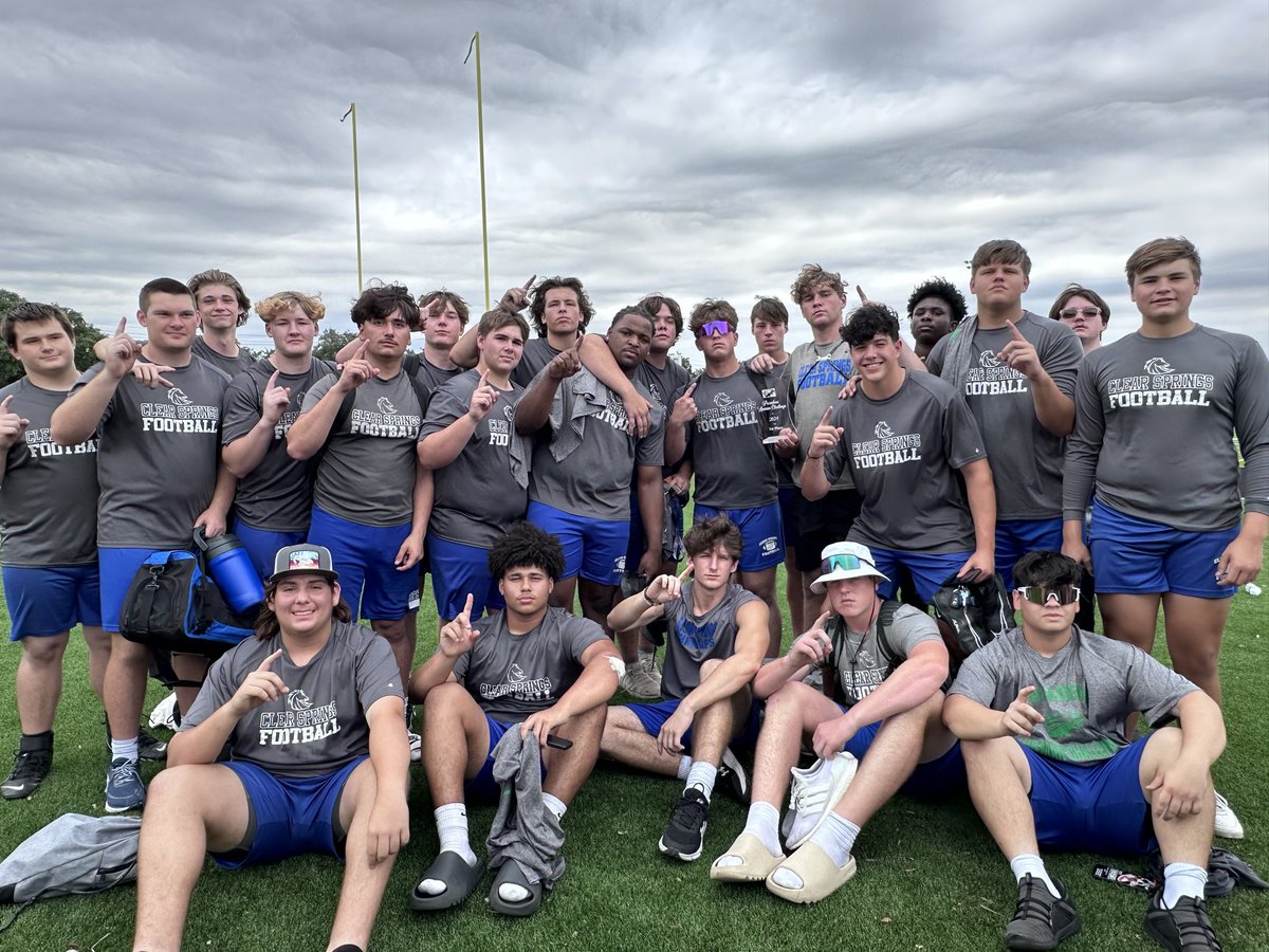 We don’t rebuild … We reload! Congrats to this GREAT group of guys! Straight DAWGS!! 1st place in today’s Lineman Challenge! @Clear_SpringsFB