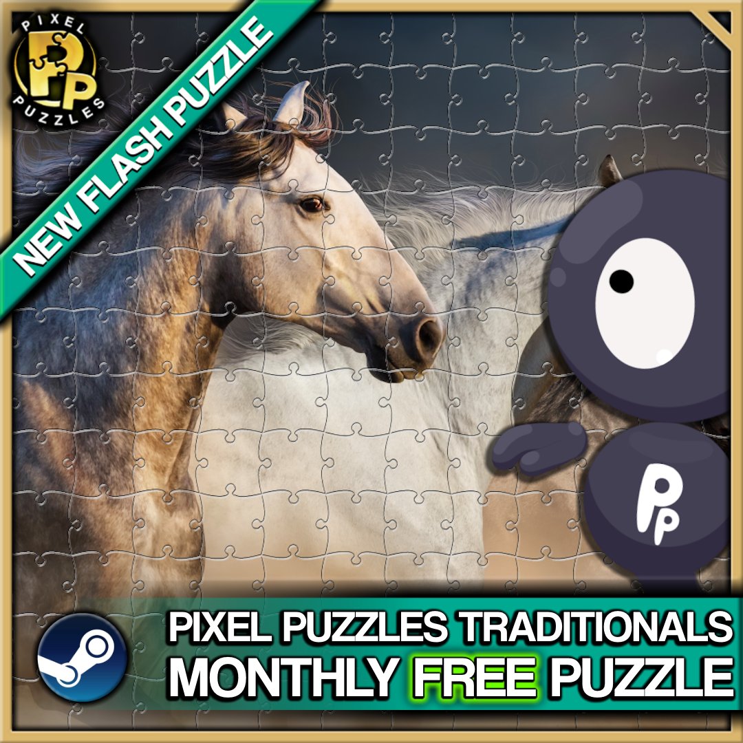 Horses flash puzzle for Pixel Puzzles Traditonals.

#jigsawpuzzles #challenge #jigsaw