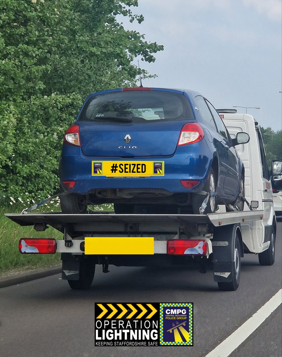 We saw this vehicle driving in @stokenorthLPT , the driver tried jumping into the back seat stating he wasn't the driver... Nice try! 😂 Vehicle #seized @DriveInsured & driver reported. #OpLightning C-Unit Doxey