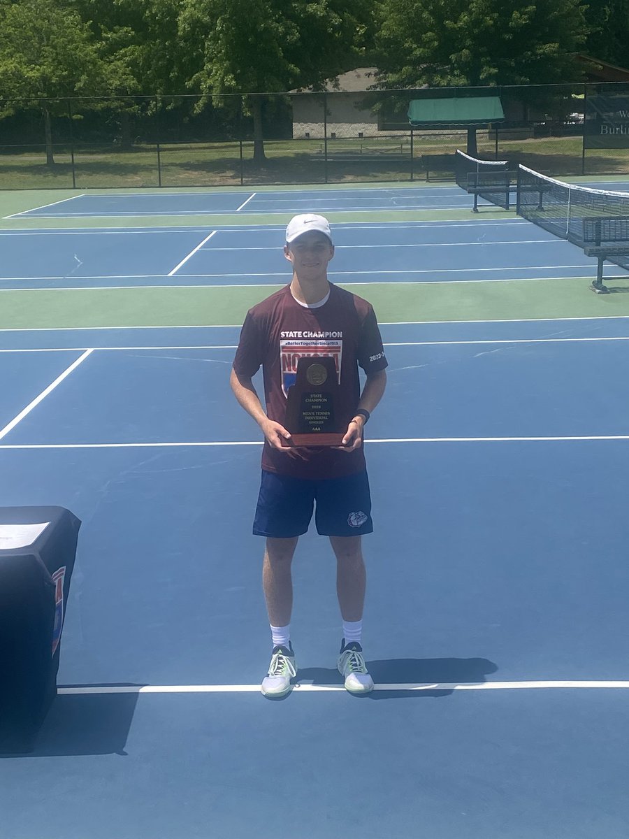 FTSATHLETICS's tweet photo. IT’S A 3-PEAT!!! Congratulations to the 3-time 3A Men’s Tennis Singles State Champion, DREW HEDGECOE!!! #DawgStrong https://t.co/pTxkcw45VO