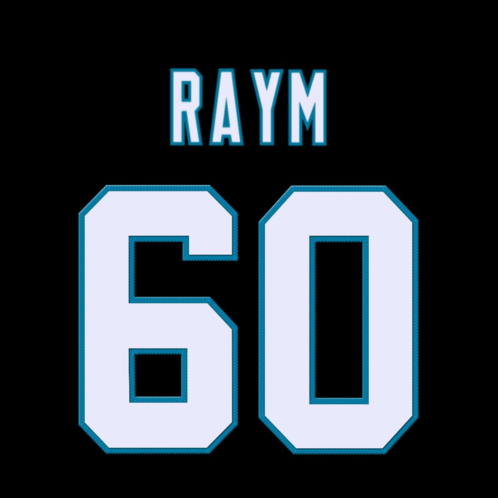 Carolina Panthers OL Andrew Raym (@andrew_raymBAHS) is wearing number 60. Last assigned to B.J. Wilson. #KeepPounding