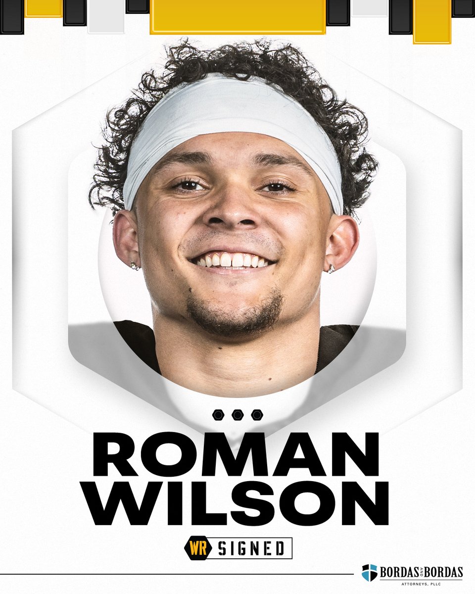 We have signed WR Roman Wilson. @BordasLaw 📝: bit.ly/3yhy70j