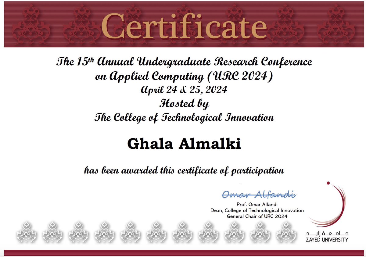 مشروع تخرجنا في المؤتمر السنوي للبحوث الجامعية في مجال الحوسبة التطبيقية بجامعة زايد 🇦🇪🧡

مكامن وصل الإمارات، عقبال العالمية! 
<a href="/MakaminSaudi/">Makamin مكامـن 🤖☀️</a> ☀️