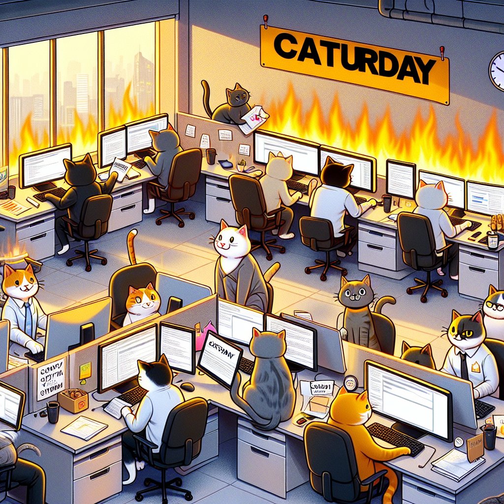 @CatskytheCat @Catskycrypto @themchosky @ThaMacroMan @pixel_topcat @ranaklos @CardanoReview Hard at work on #Caturday! 🐱💼 The Catsky team is pushing boundaries even on weekends. Keep up the fiery momentum, team! 🔥 #CatskyAI #AI #TeamworkMakesTheDreamWork