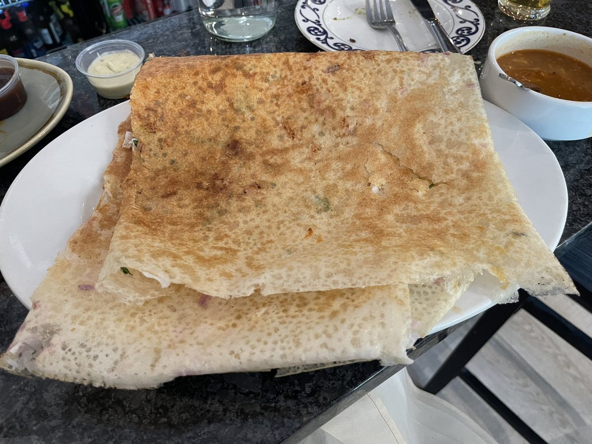 Onion rava masala dosa 👌🏽👌🏽 Peppino’s Dosa in Waltham, MA