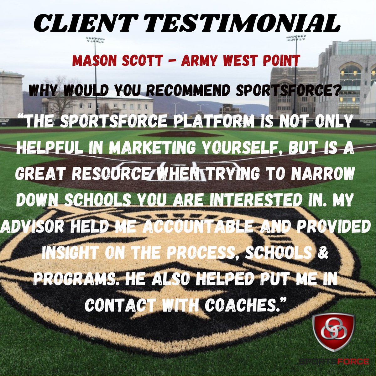Mason Scott - Client Testimonial⚾️⬇️ Good-luck at Army -West Point Mason! @MasonScott_18
