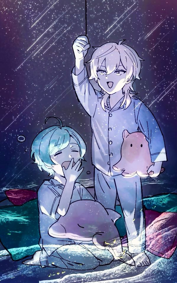 「お部屋に夜の海投影させたい薫奏 」|✨🏄‍♂️ 🐠✨のイラスト