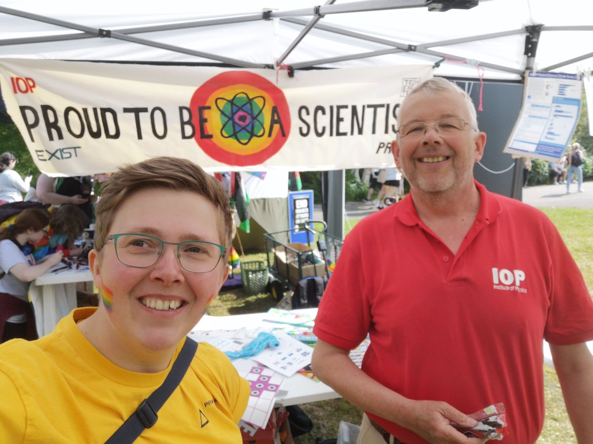 Thanks to everyone who came by our stall at <a href="/ExeterPride/">Exeter Pride</a> today! It was lovely to chat to you about last night's #aurora, show you some physics demos you can try at home, and build paper sharks with you!