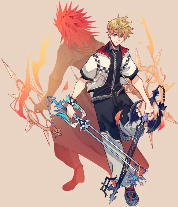 Been meaning to make this for a while!To match the Sora and Riku one I currently have :DAxel's chakrams were WAY harder to draw than Oblivion and Oathkeeper, lol!Darn circles!#KingdomHearts 
