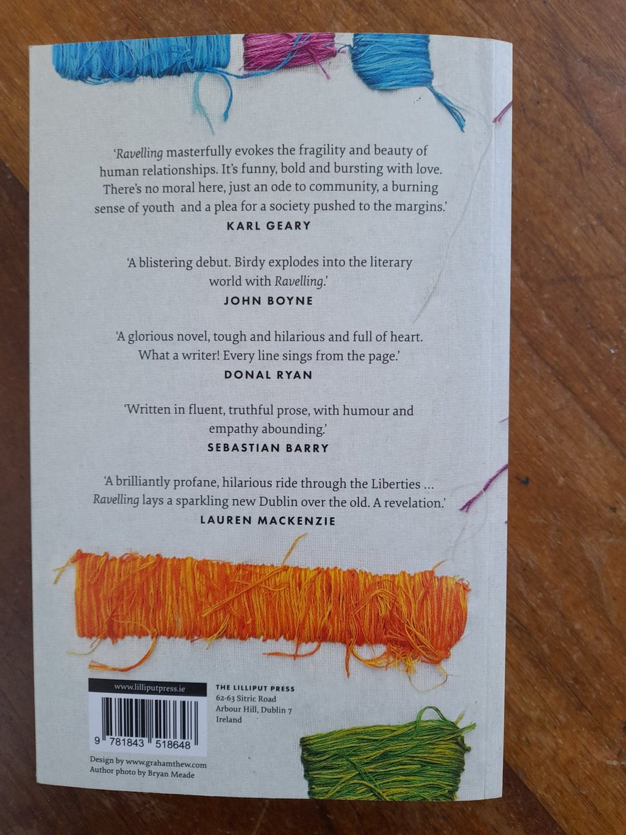 Estelle Birdy's #Ravelling has a beautiful and intriguing front cover design. But the back is worth a closer look as well!
#JohnBoyne #DonalRyan #JohnGeary #SebastianBarry #LaurenMackenzie