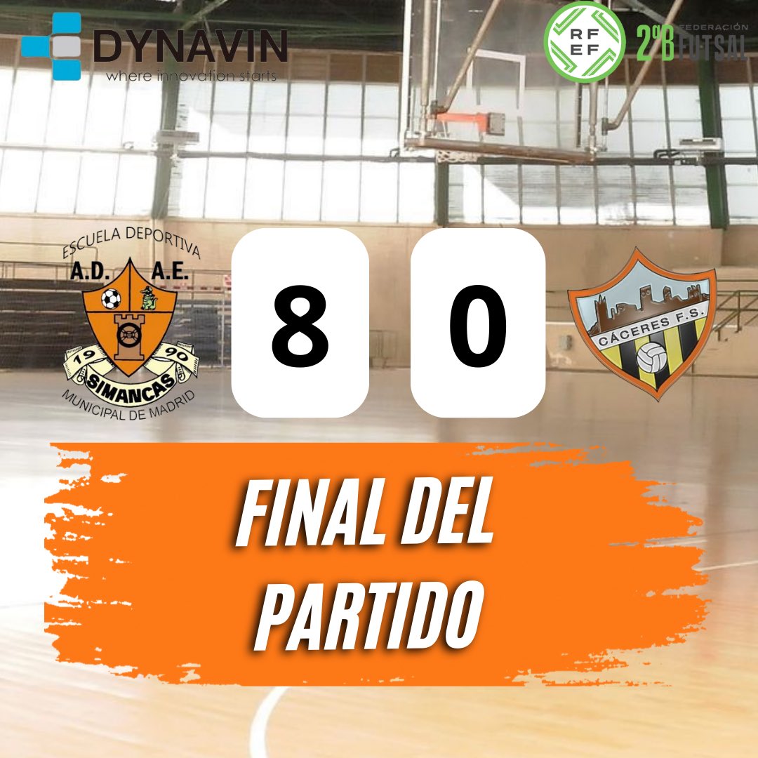 A.D.A.E.SIMANCAS (@adaesimancas) on Twitter photo |FINAL DEL PARTIDO|
ADAE Simancas 8-0 <a href="/CaceresUExFS/">Cรกceres FS</a>
Goles de Lea, Quique, Javito, Pablo Merino, Juan Sanguino, Pompas x2 y Migueleche.
Gran partido del equipo que ha dado todo para conseguir la victoria.
Recordad: Simancas tiene mรกs vidas que un gato.
#ElOrgulloDelBarrio ๐งก |FINAL DEL PARTIDO|
ADAE Simancas 8-0 <a href="/CaceresUExFS/">Cรกceres FS</a>
Goles de Lea, Quique, Javito, Pablo Merino, Juan Sanguino, Pompas x2 y Migueleche.
Gran partido del equipo que ha dado todo para conseguir la victoria.
Recordad: Simancas tiene mรกs vidas que un gato.
#ElOrgulloDelBarrio ๐งก