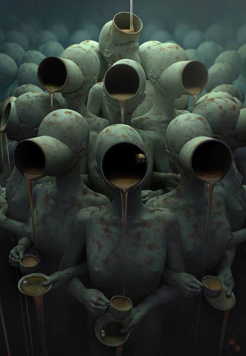 'Coffee break' by Almaty-based digital artist Andrey Bobir