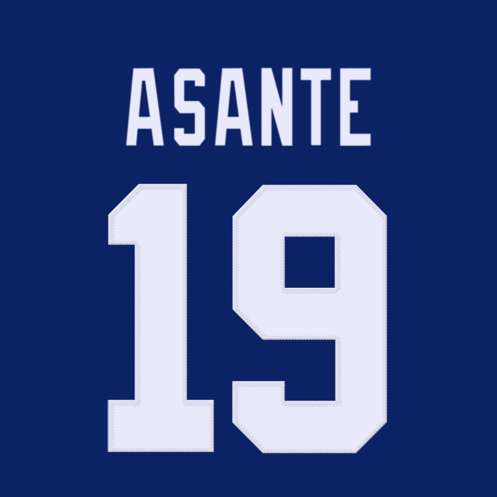 New York Giants WR Ayir Asante (@AyirAsante) is wearing number 19. Currently shared with Isaiah Simmons. #NYGiants