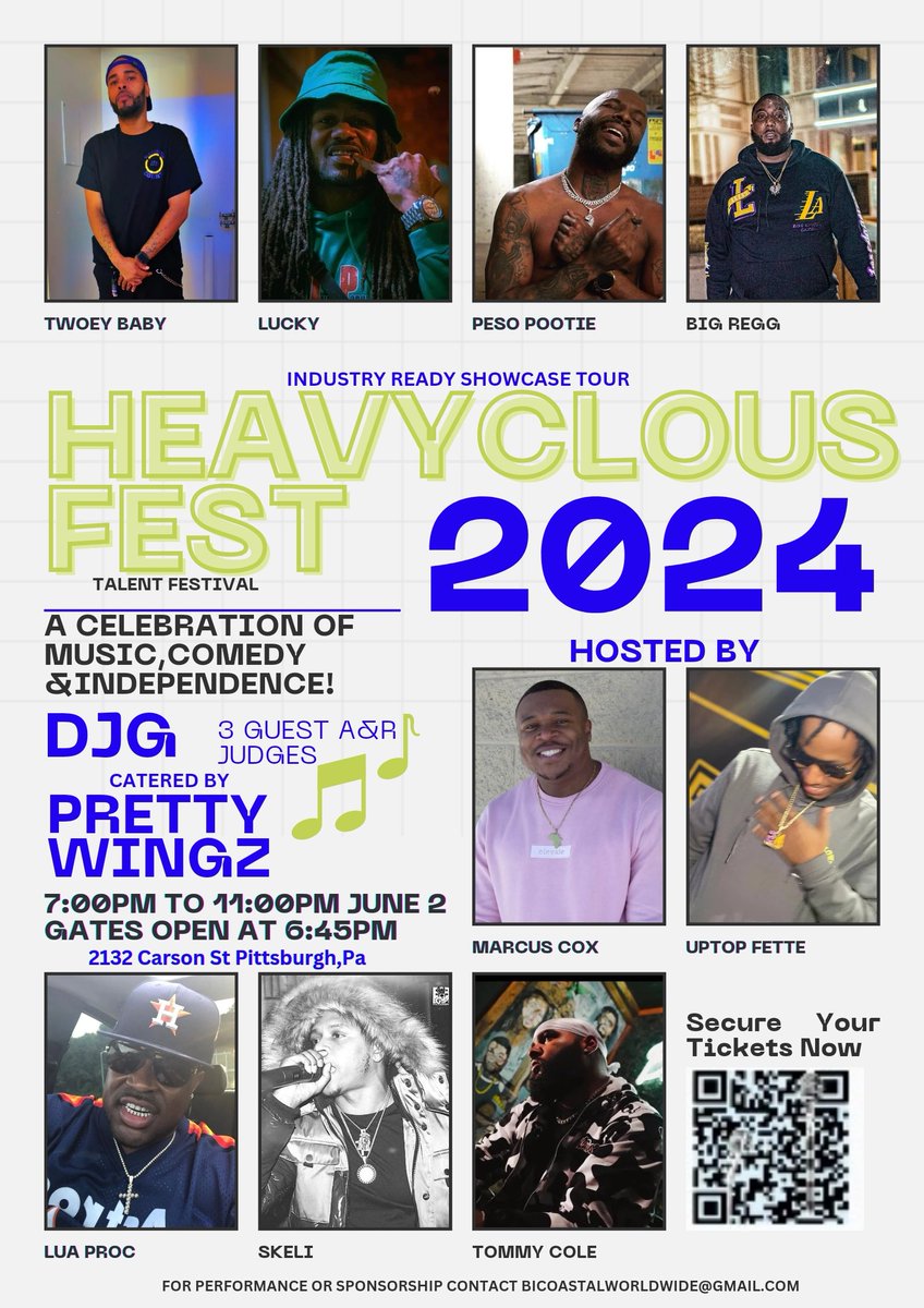 UpTopUniversity's tweet image. #HEAVYCLOUDS 2024 June 2nd #Pittsburgh RSVP for a chance to win a pres season @steelers ticket (SCAN QRC CODE) hosted by @whoizfette