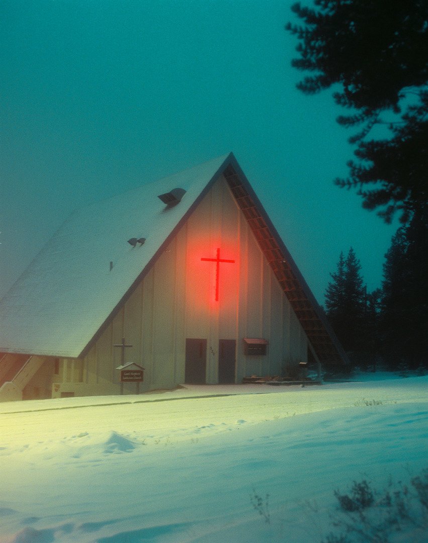 A church in the snow [Leadville, Colorado, as photographed by Niklas Porter]