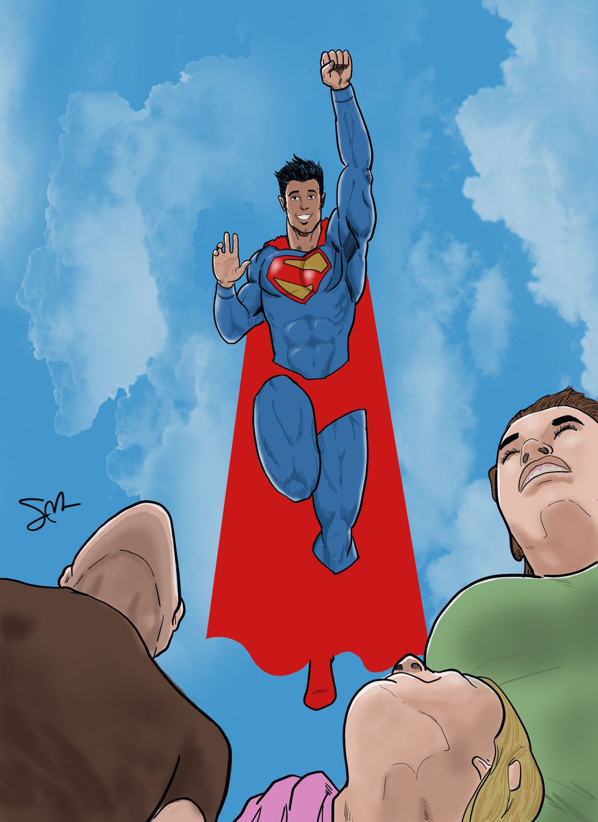 Wanted to capture my mood on this sunny day. I love the wholesomeness of the do-gooder with ultimate power showing the people in his care some love.
Have a great day!
#superman #manofsteel #makecomics #comicbooks #comicbookart #illustration