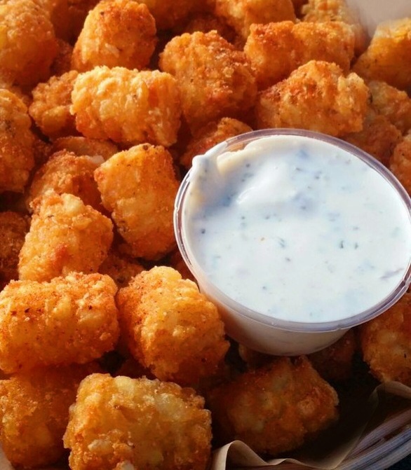 Tater Tots with Ranch Dressing homecookingvsfastfood.com 
#homecooking #homecookingvsfastfood #food #fastfood #foodie #yum #myfood #foodpics