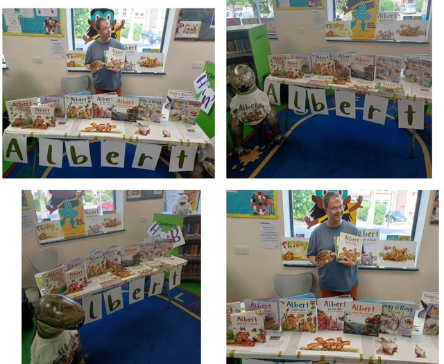 Super fun day in our local #library with #ALBERTthetortoise #HuggnBugg #picturebooks #storytime malarkey as part of #LibraryDay there. Thanks to all involved. Please support libraries. Great local assets. Alberttortoise.com
#supportlibraries #author #bookseries #storytelling