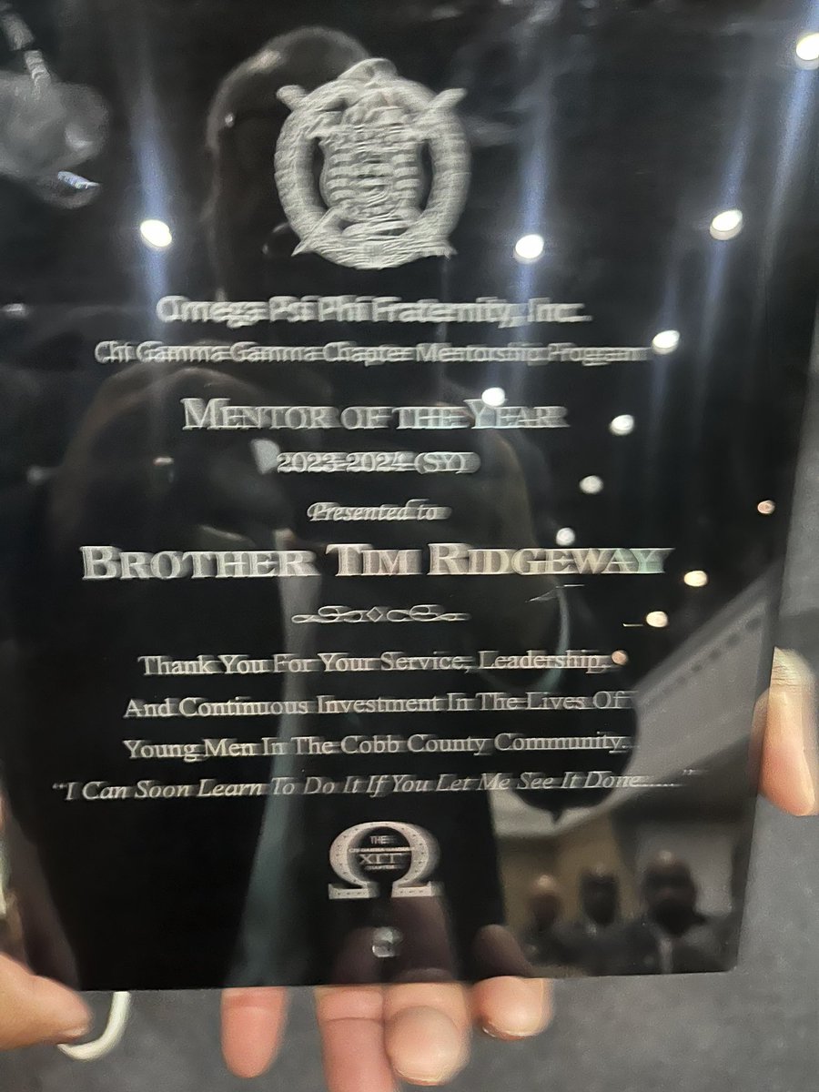 Congratulations to Brother Tim Ridgeway for being named Chi Gamma Gamma’s Mentor of the Year (2023-24). “I can soon learn to do it, if you let me see it done….” #chigammagamma #hbcuculture #fraternity #xgg #eliteoftheelite #quepsiphi #fietts #divine9 #uplift