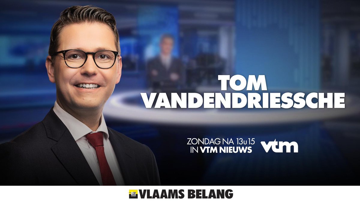 Nieuwe kijktip! Morgen gaat onze Europese lijsttrekker @tomvandendriese ook in debat met Bruno Tobback (Vooruit) in #VTMnieuws. Volg het gesprek na 13u15 mee op @VTM.