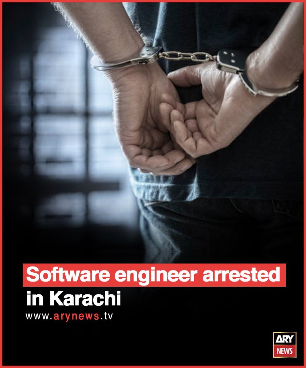 Software engineer arrested in Karachi More details: arynews.tv/software-engin… #ARYNews