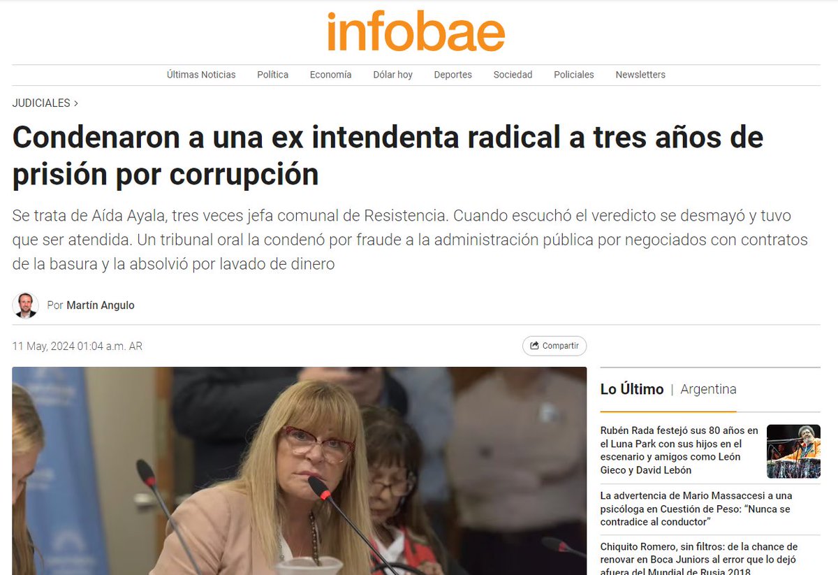 🚨 Intendente de la UCR CONDENADA a 3 años de prisión. ➡️Por fraude a la administración pública. #Kirchnerismo #chorra