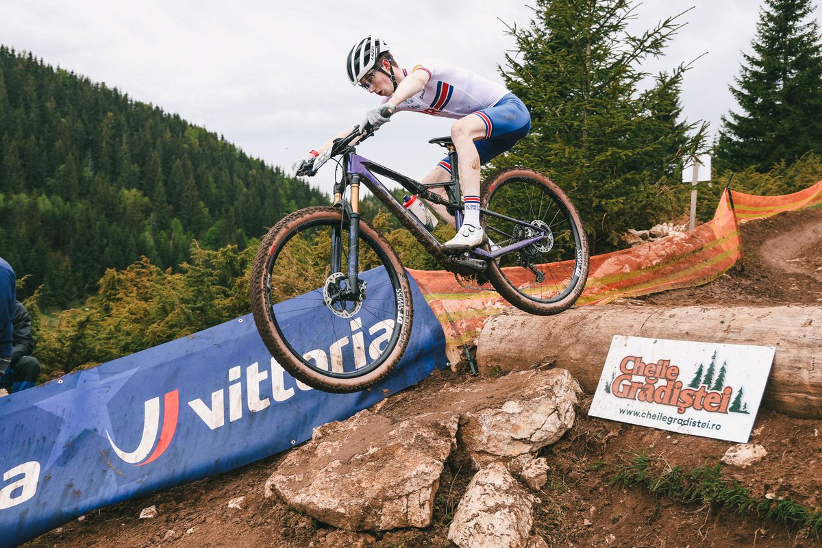 A day of mixed fortunes for the GB outfit, but a valiant effort from all riders out on the course in #CheileGradistei today 💪 Read our breakdown of the day's events here 👉 bit.ly/3yoa8wd #EuroMTB24 | @UEC_cycling