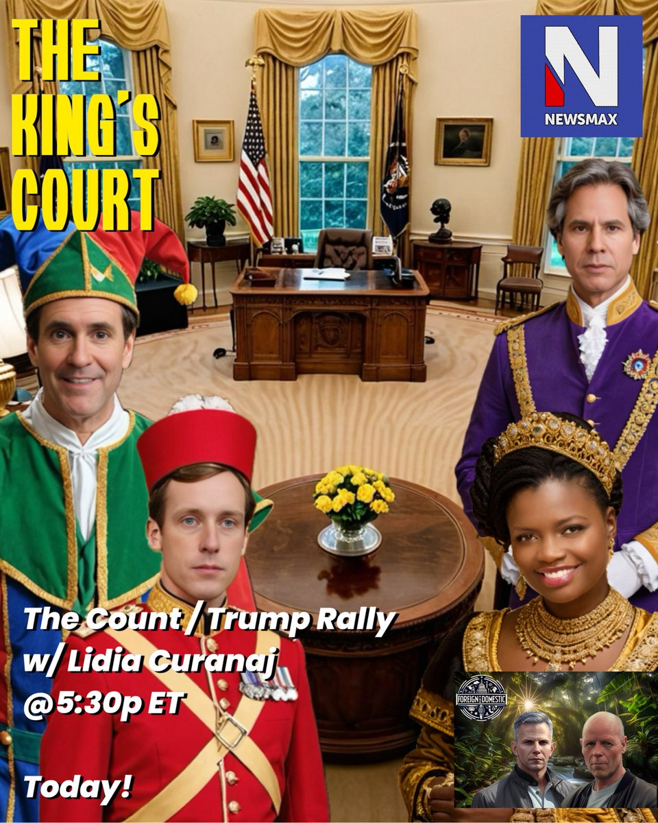 This afternoon @the_irascible Blaine Holt and I are back on @NEWSMAX - we'll be joining @LidiaNews on her program The Count, between 4:20 to 4:30 PM ET to discuss the imperial court jesters of the @JoeBiden administration and touch upon the Trump Campaign rally in New Jersey...