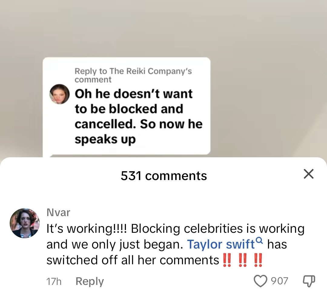 she's had her comments switched off since 2017 😭😭