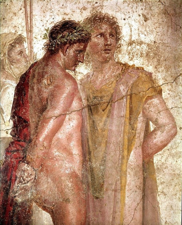 Pylades and Orestes / Pompeii fresco/ ancient roman #art