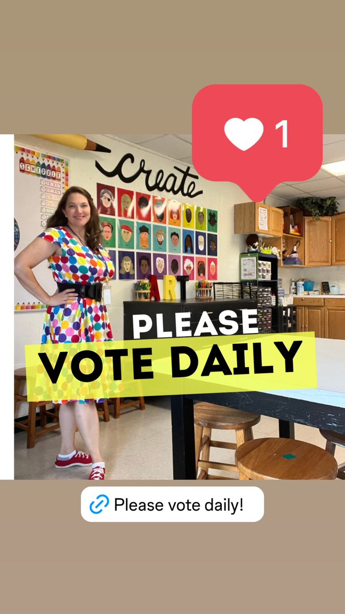 Help a WV art teacher rise to the top:  I need your support and vote! #readersdigest #americasfavteacher #artteacher #wv americasfavteacher.org/2024/holly-kin…