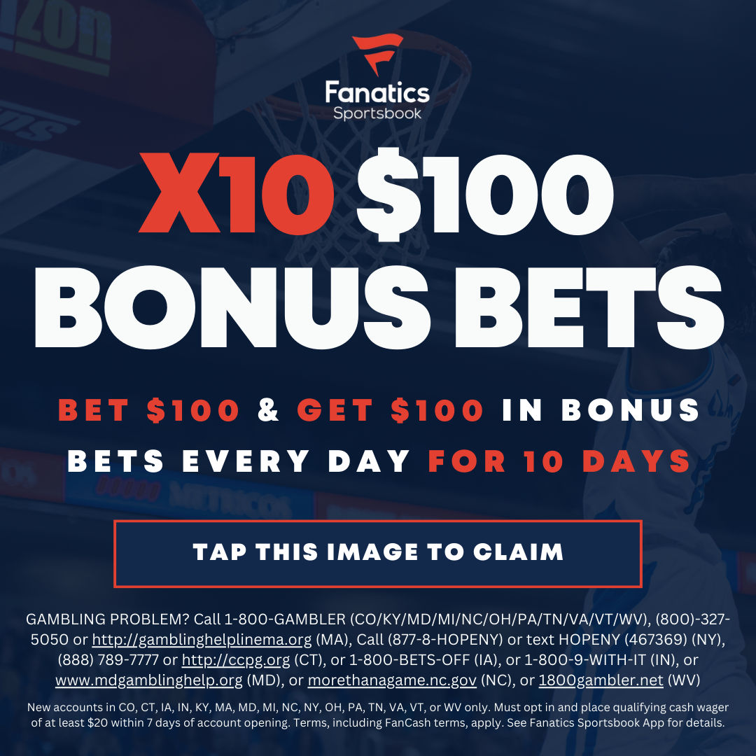 Joining in with my parlay? Claim x10 $100 Bonus Bets! Sign up here: tinyurl.com/x10-Fanatics 🎁 Bet $100 & Get $100 for 10 days straight. 21+ gamble responsibly