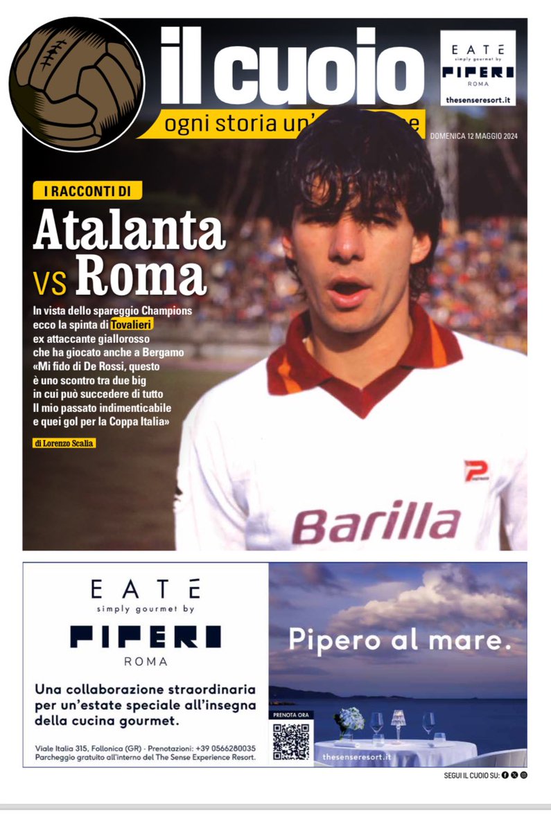 Domani con l'edizione romana del #CorrieredelloSport l'inserto #Ilcuoio vi porta dentro #AtalantaRoma con tutte le sue storie e i vari precedenti. Io vi racconto, nel giorno del suo compleanno, Zdenek #Zeman.
#Edipress