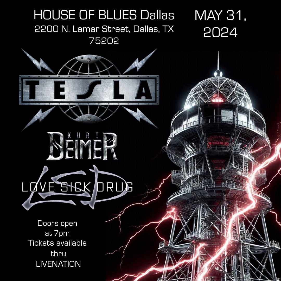 My band @LoveSickDrugTX is opening up for @TeslaBand at @HOBDallas 
#houseofblues #Dallas #Texas #teslaband #lovesickdrug #livemusic  #rockshow #rocknroll #rockband #dfw