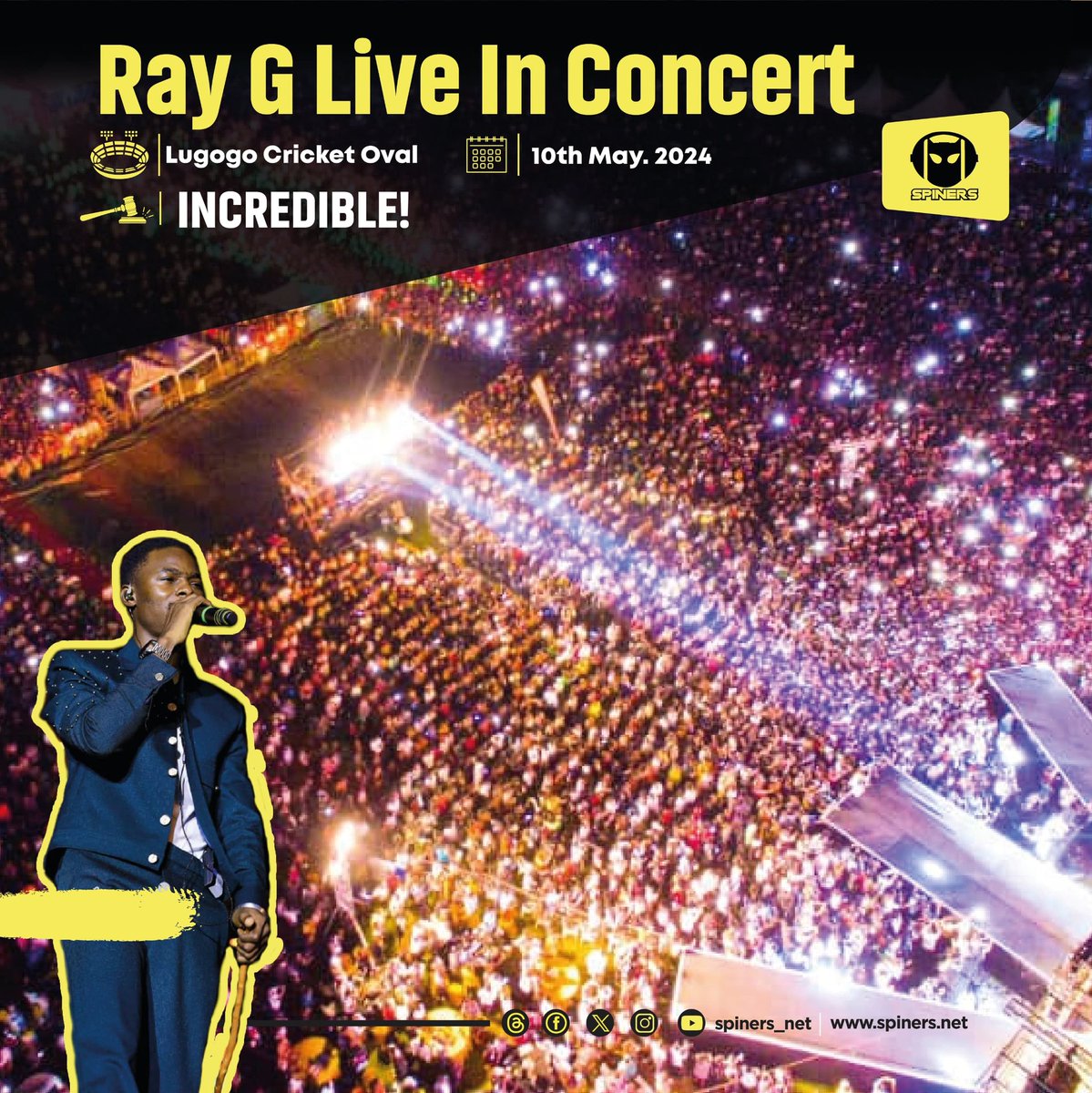#SPINERSEvents:- Ray G

#RayGLiveInConcert 

Verdict: INCREDIBLE👇