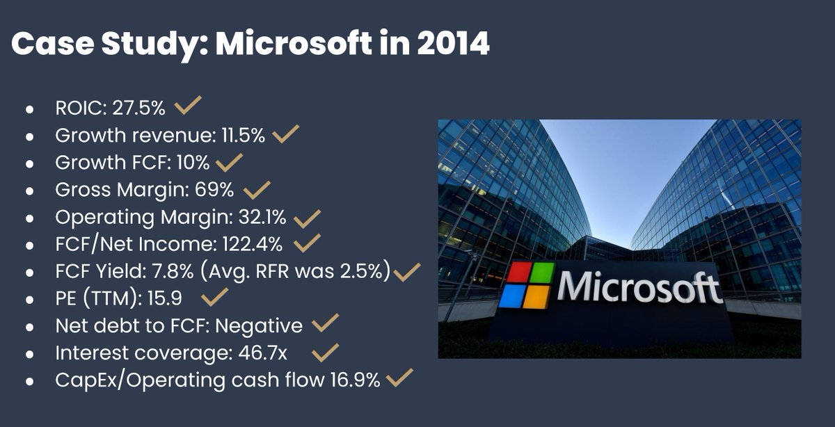 Why did you not invest in Microsoft in 2014?