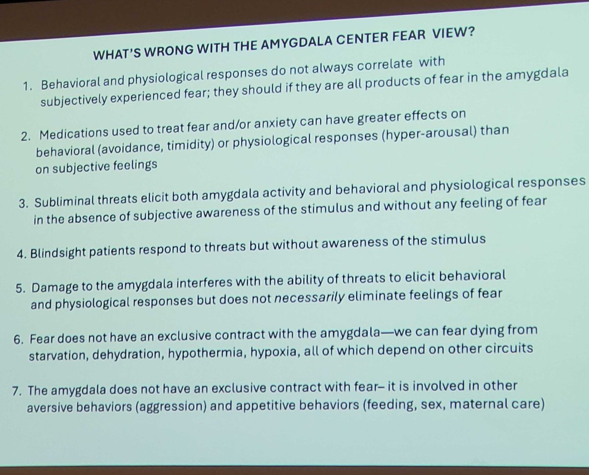 2) To start off Joe LeDoux explains what is wrong with the unfortunately widespread idea that the amygdala is a 'fear center'. Let's correct the record once and for all: