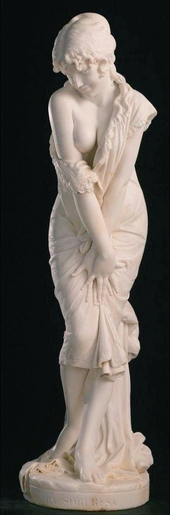 'Surprise' by C. #Lapini (1883) #marble #fineart