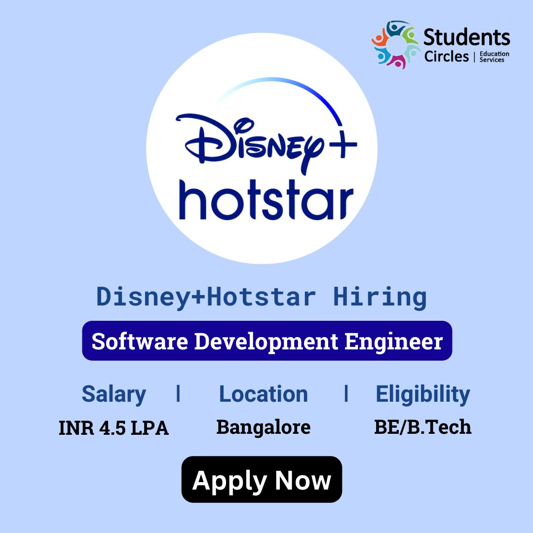 🚀 Dreaming of a career in tech with a touch of magic? ✨ We're on the hunt for passionate Software Development Engineers ready to create the future of entertainment! Apply now and let your creativity soar! 🌟 #DisneyPlusHotstar

🌐 APPLY HERE: zurl.co/09hd