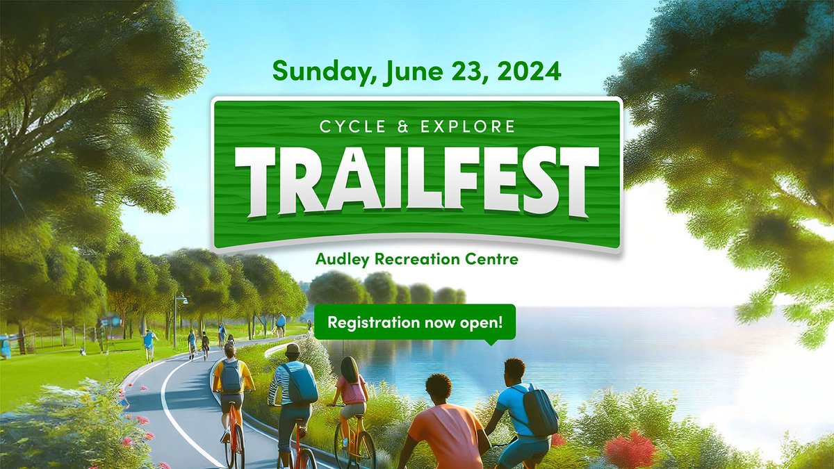 🚴 #Trailfest is June 23 at Audley Recreation Centre! Join us for one of three rides - the 44km Mayor’s Ride, 16km Tour D’Ajax, or our new 10km Family Fun Ride! 📢 Registration is open until June 14! 🔗 Find out more at ajax.ca/trailfest