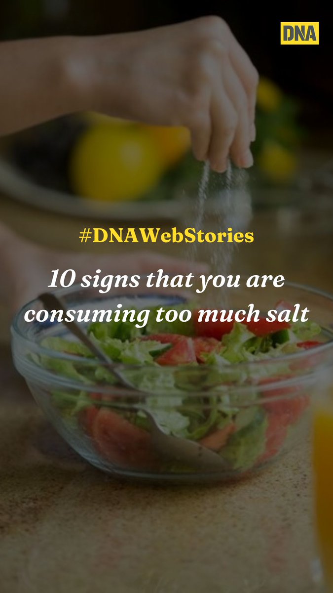 #DNAWebStories | 10 signs that you are consuming too much salt Take a look: dnaindia.com/web-stories/he…