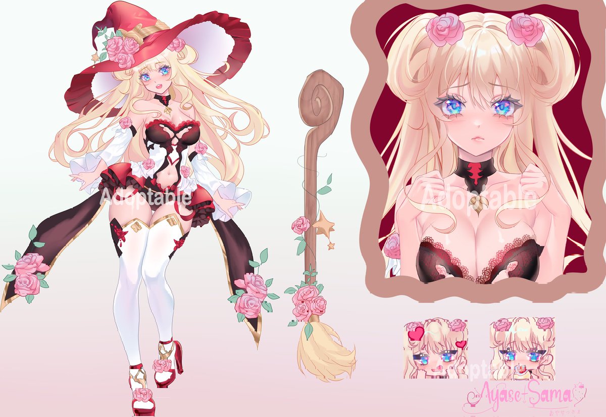 ADOPTABLE (Rose Witch)

SB: $45
AB : $450
Minimum increase : $5

Commercial use is included!
Bid below!

Dm if you have que questions!
#adoptable #adoptables #oc
#characterdesign #auction