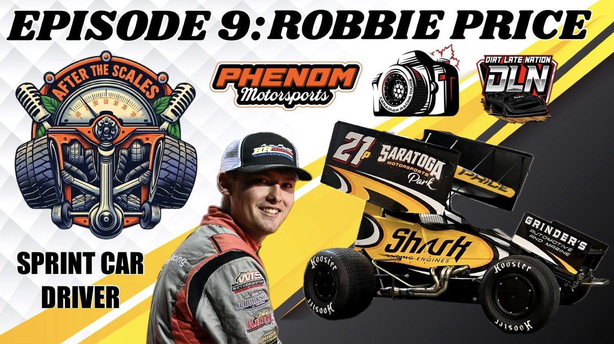 youtu.be/NceEdC8wjl4?si… New After The Scales Podcast Episode 9 out now with special guest, sprint car driver Robbie Price! #dirtracing #dirttrackracing #sprintcarracing #sprintcar #sprintcars #dirtvision #floracing #racingpodcast #worldofoutlaws #robbieprice @cdnracingtours