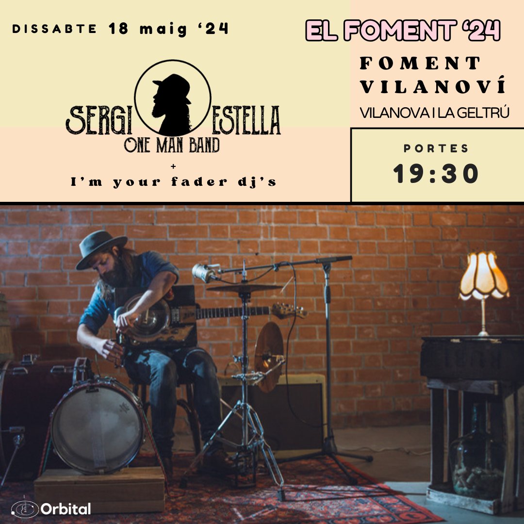 Sergi Estella en concert (+ I’m your fader dj’s)

Dissabte 18 de maig. Preu: 12€ (socis i anticipades 10€). Compra aquí la teva entrada: orbitalproduccions.com