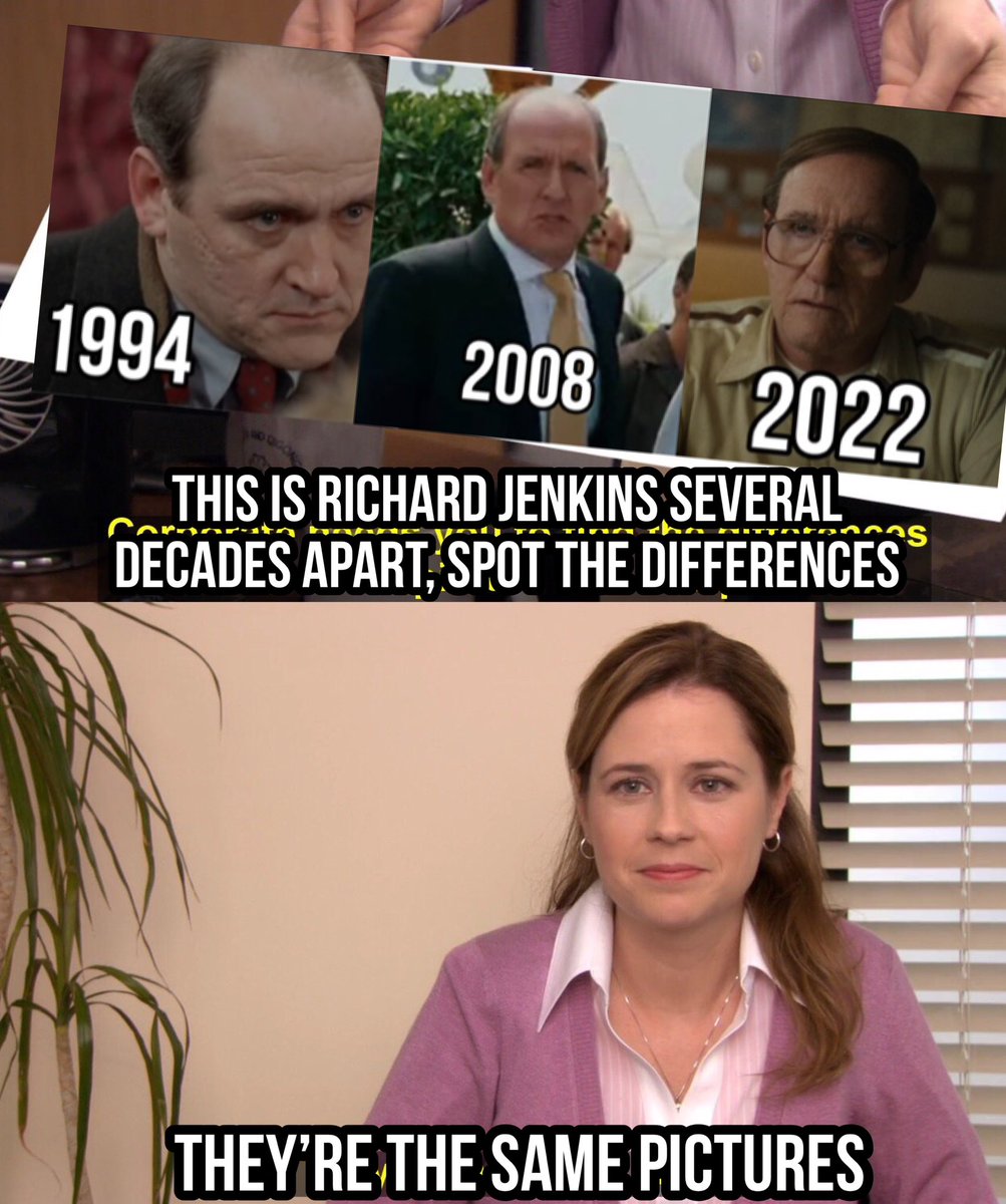 Richard Jenkins found a special type of anti aging cream…..  he must’ve found it in his late 40s or early 50s, he just remains that age 😆 #RichardJenkins