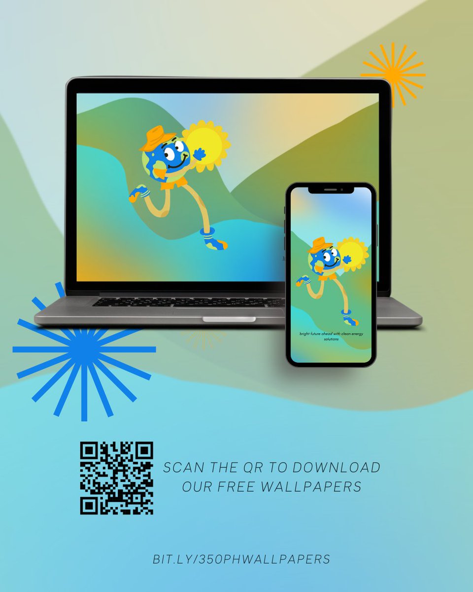 350Pilipinas's tweet photo. Check out the free wallpapers in support of clean, sustainable and renewable energy solutions that is 100% powered by the sun 🌞 https://t.co/2KWDMyNgfV https://t.co/hGlMHUsVDa