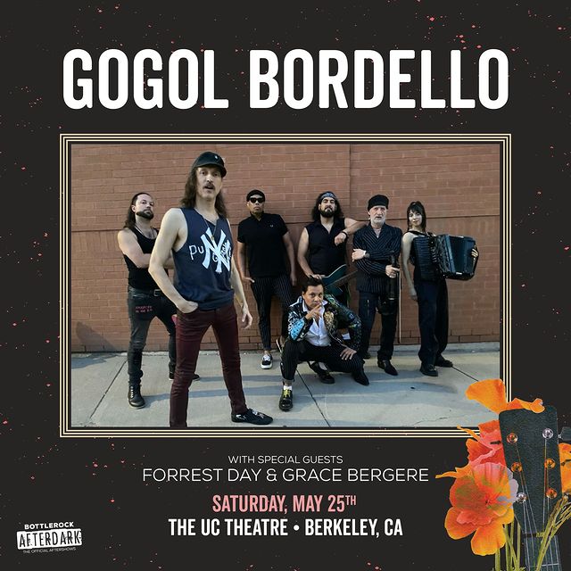 Gogol Bordello brings their high-energy gypsy punk to the UC Theatre on May 25th. Get ready for a wild night! 🤯