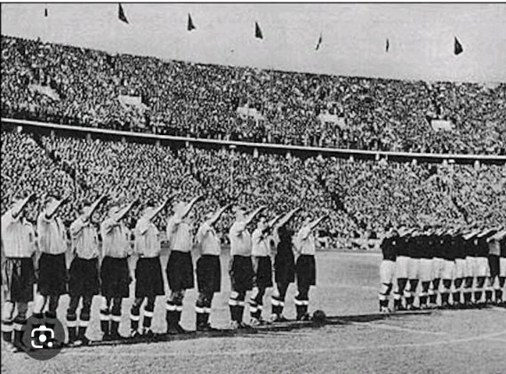 We're making the same mistake. This is the England team saluting the Nazis in 1938. Our politicians are now backing the Nazis in Israel.
History repeating itself.🤨 #IsraeliNewNazism